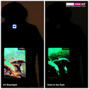 "Dolphins" UV-Blacklight & Glow-In-The-Dark Womens Hoodie